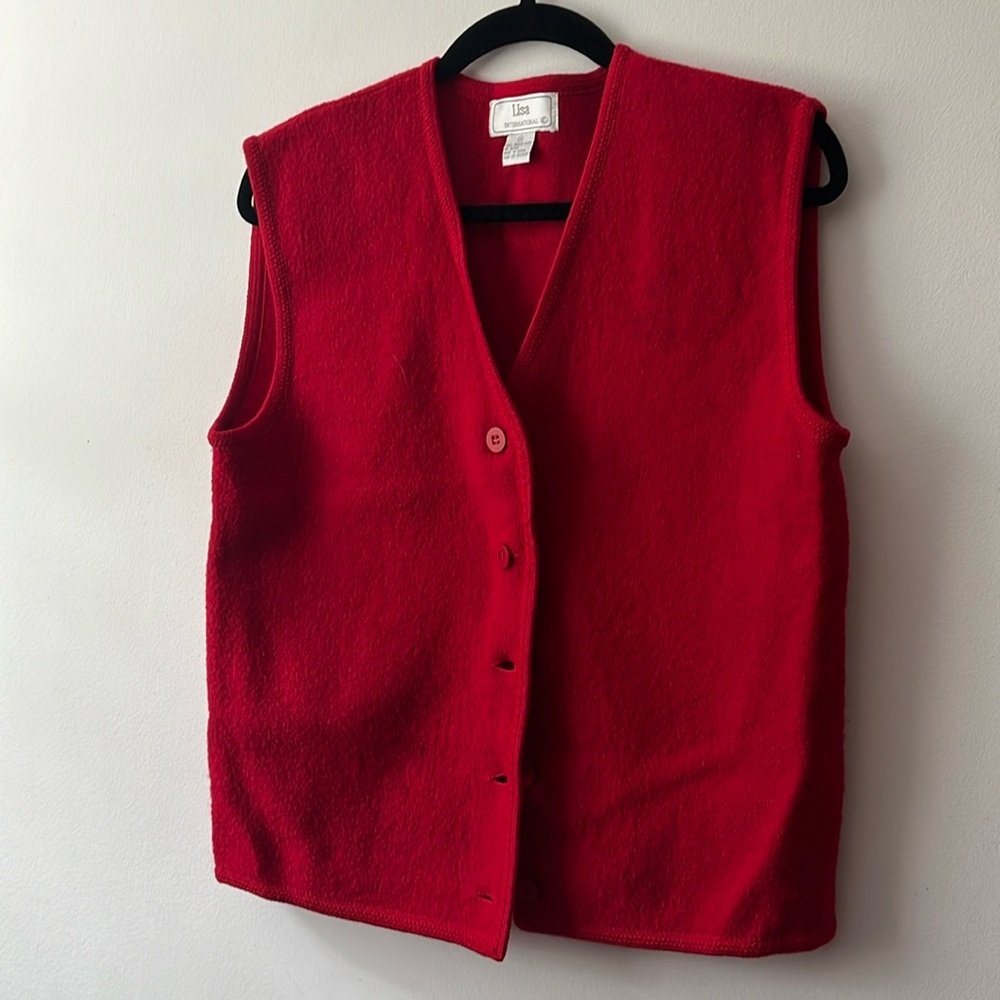 Red Wool Vest